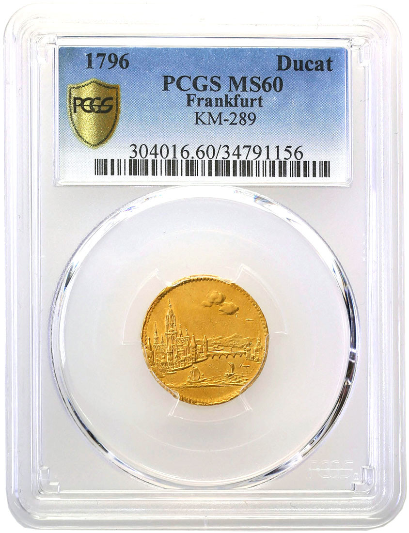 Niemcy. Dukat 1796, Frankfurt PCGS MS60